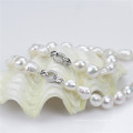 Snh 10 milímetros AA Grade White 925 Sterling Silver Real Pearl Set Jóias